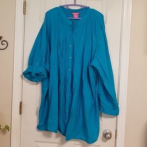 Long sleeve blue blouse